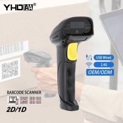 Scanner, lecteur codes-barres portatif sans fil YHD-8200DW